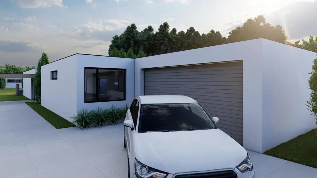 Fachada da garagem — Eco Village Enxomil